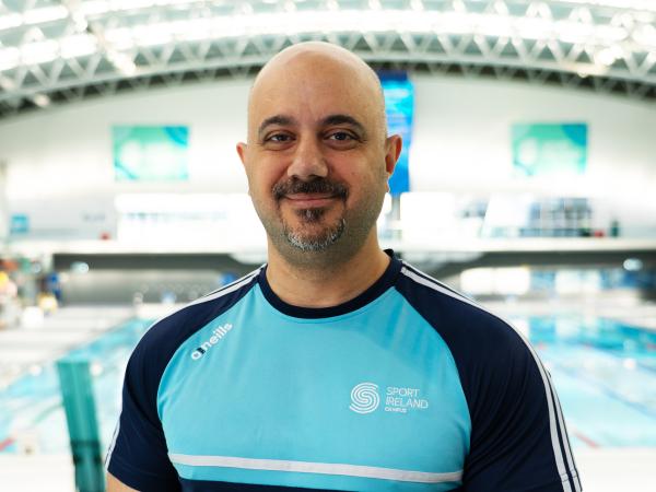 Swim coach Ehab for private adult swim lessons on sport ireland campus