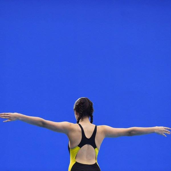 girl diving