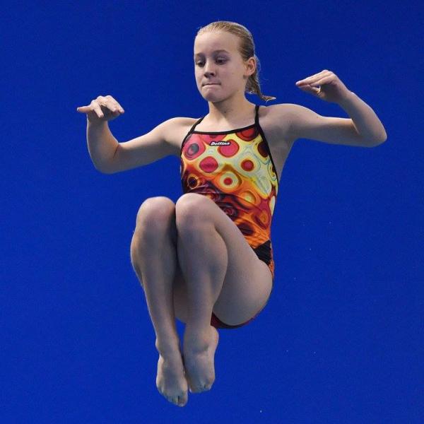 girl diving